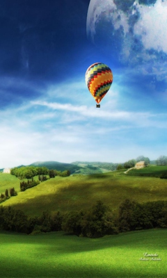 Das Air Balloon In Sky Wallpaper 240x400