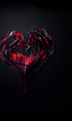 Fondo de pantalla Bleeding Heart 240x400