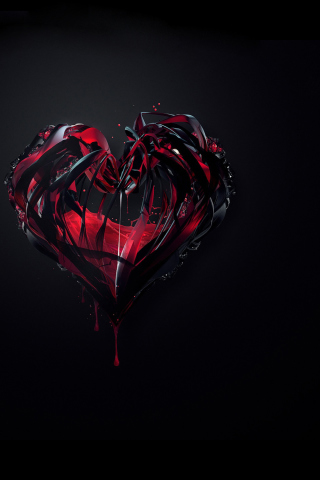 Fondo de pantalla Bleeding Heart 320x480
