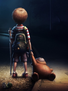 Lonely Child wallpaper 240x320