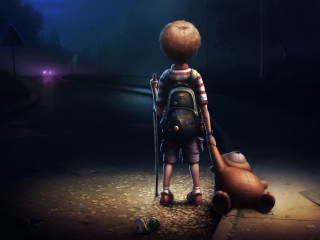 Lonely Child wallpaper 320x240