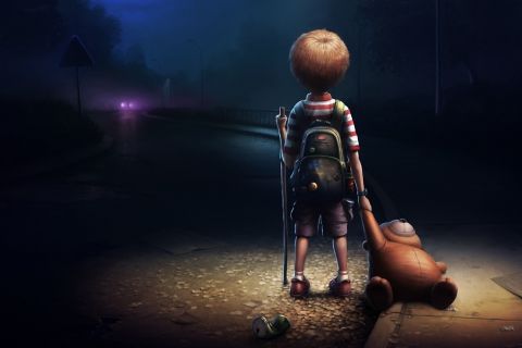 Lonely Child wallpaper 480x320