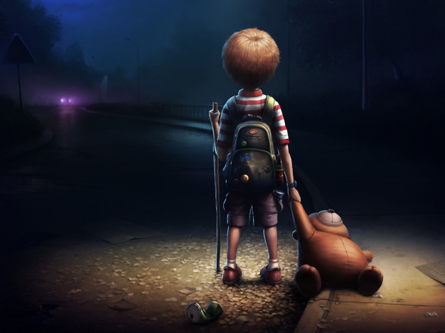 Lonely Child wallpaper 640x480