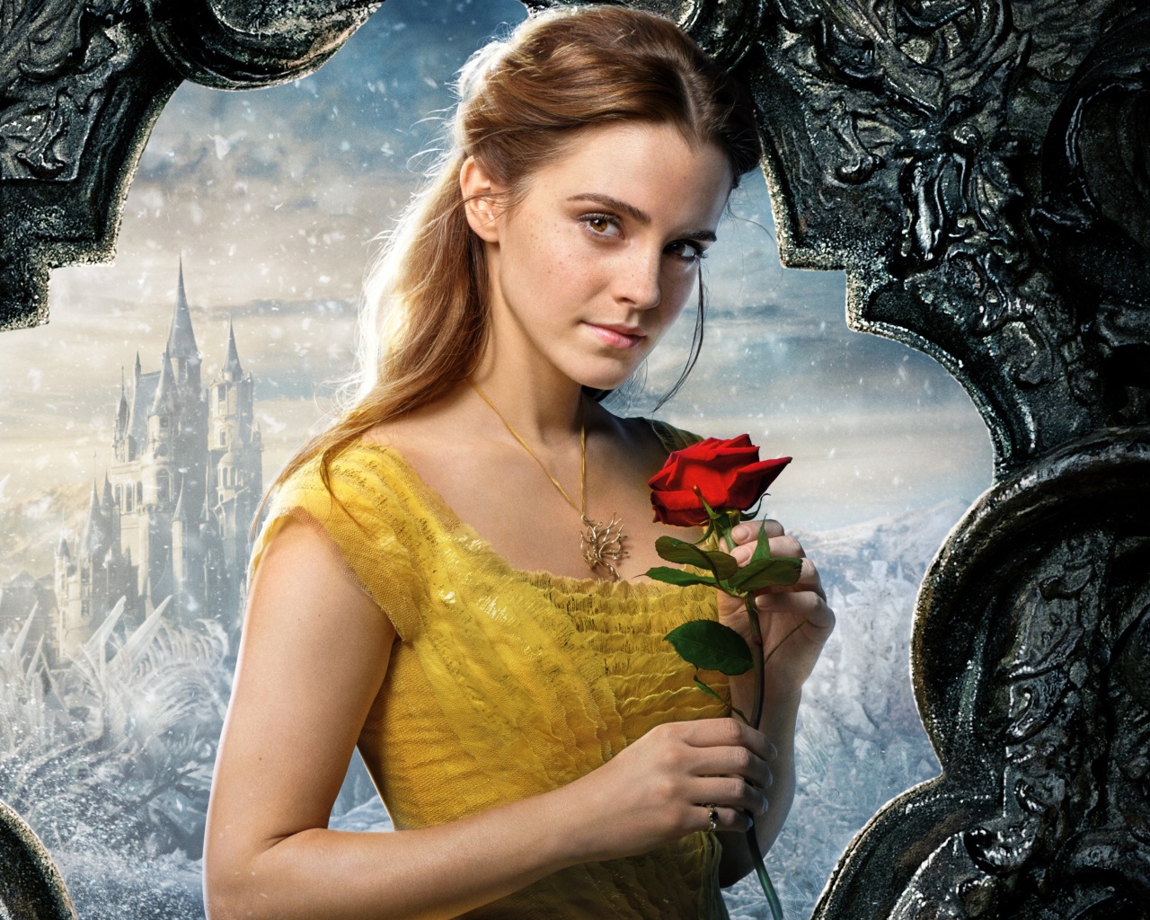 Das Beauty and the Beast Emma Watson Wallpaper 1280x1024