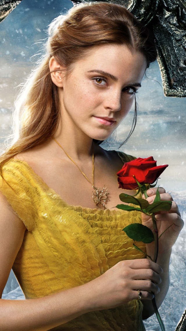 Fondo de pantalla Beauty and the Beast Emma Watson 640x1136