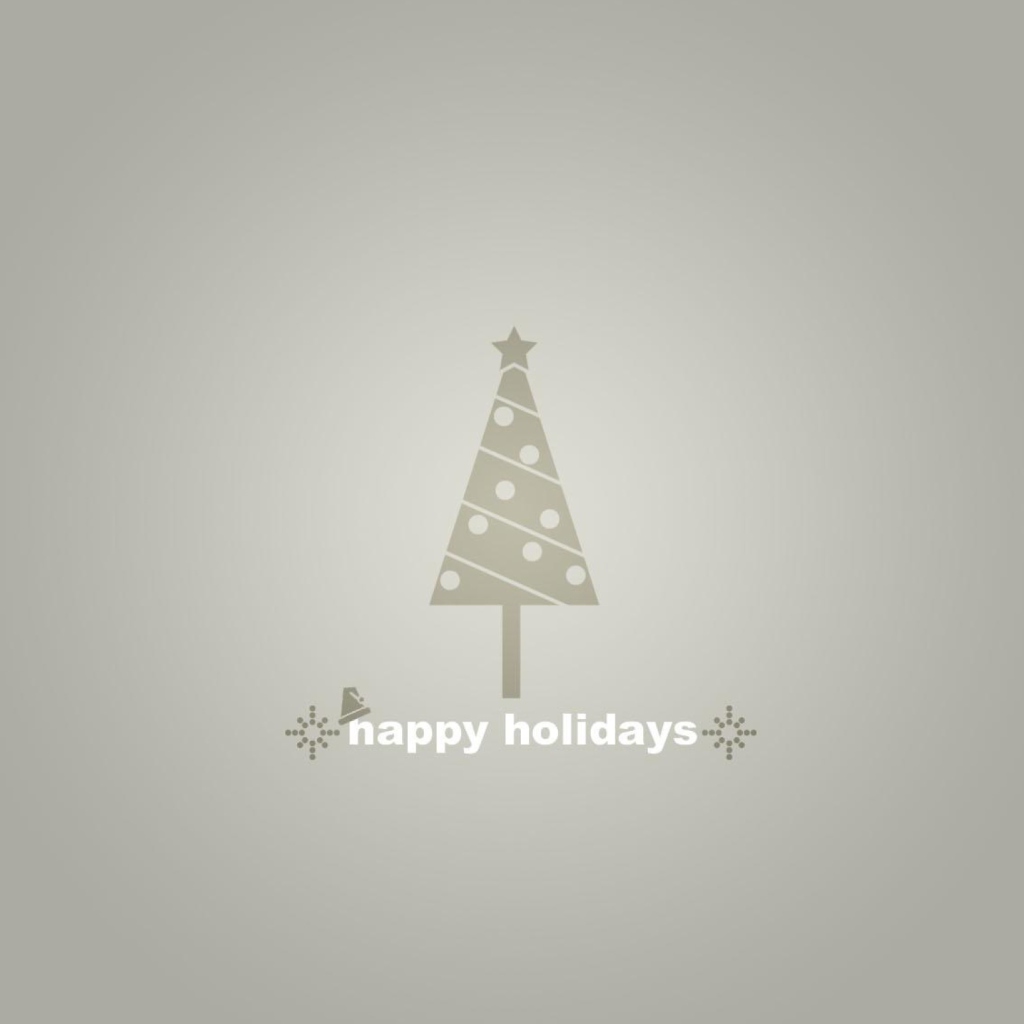Fondo de pantalla Grey Christmas Tree 1024x1024