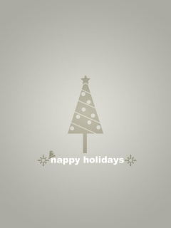 Fondo de pantalla Grey Christmas Tree 240x320