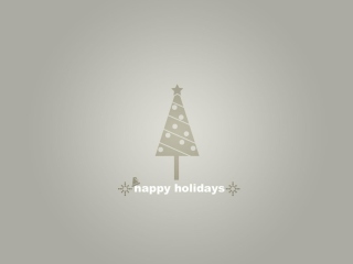 Обои Grey Christmas Tree 320x240