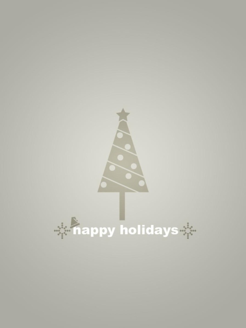 Fondo de pantalla Grey Christmas Tree 480x640