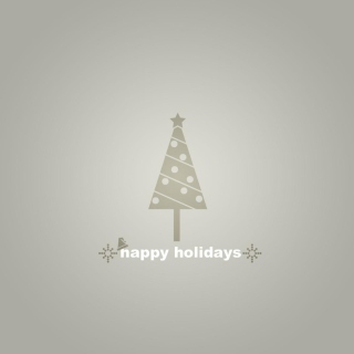 Grey Christmas Tree Wallpaper for iPad mini 2