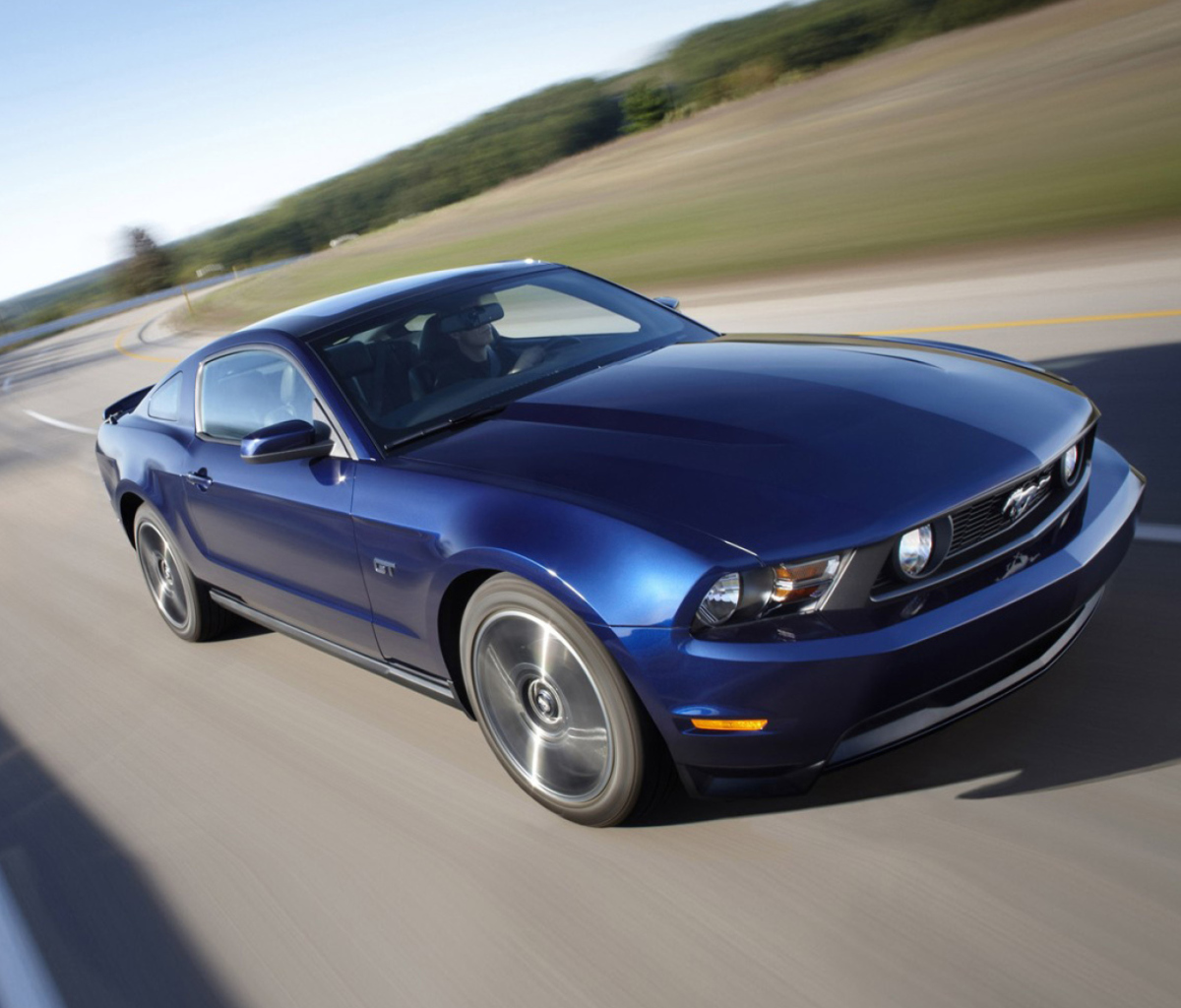 Fondo de pantalla Blue Mustang V8 1200x1024