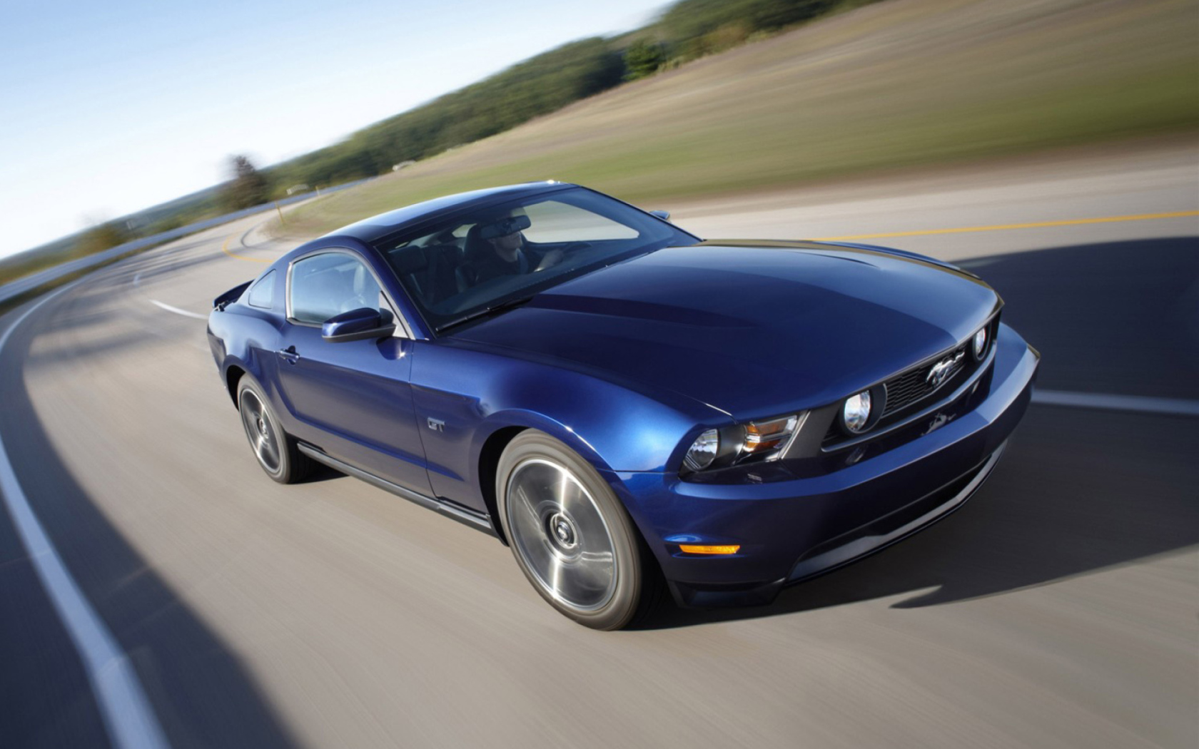 Fondo de pantalla Blue Mustang V8 1680x1050