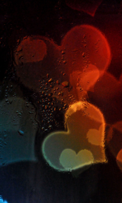 Hearts Behind Glass wallpaper 240x400