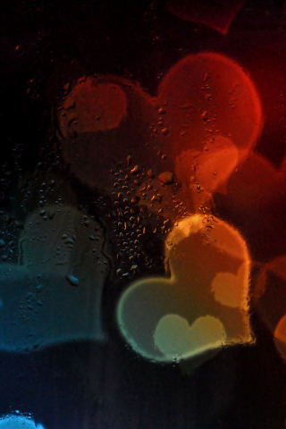 Hearts Behind Glass wallpaper 320x480