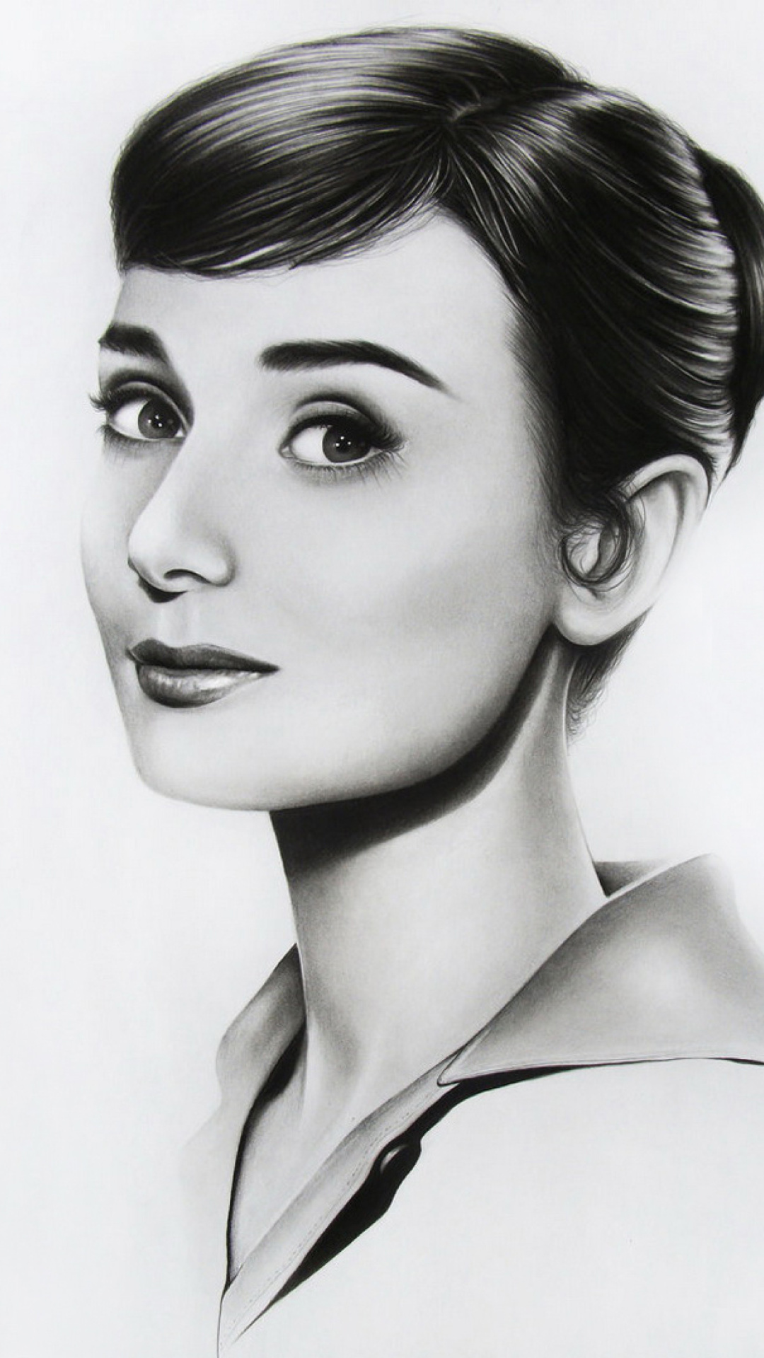 Das Audrey Hepburn Portrait Wallpaper 1080x1920