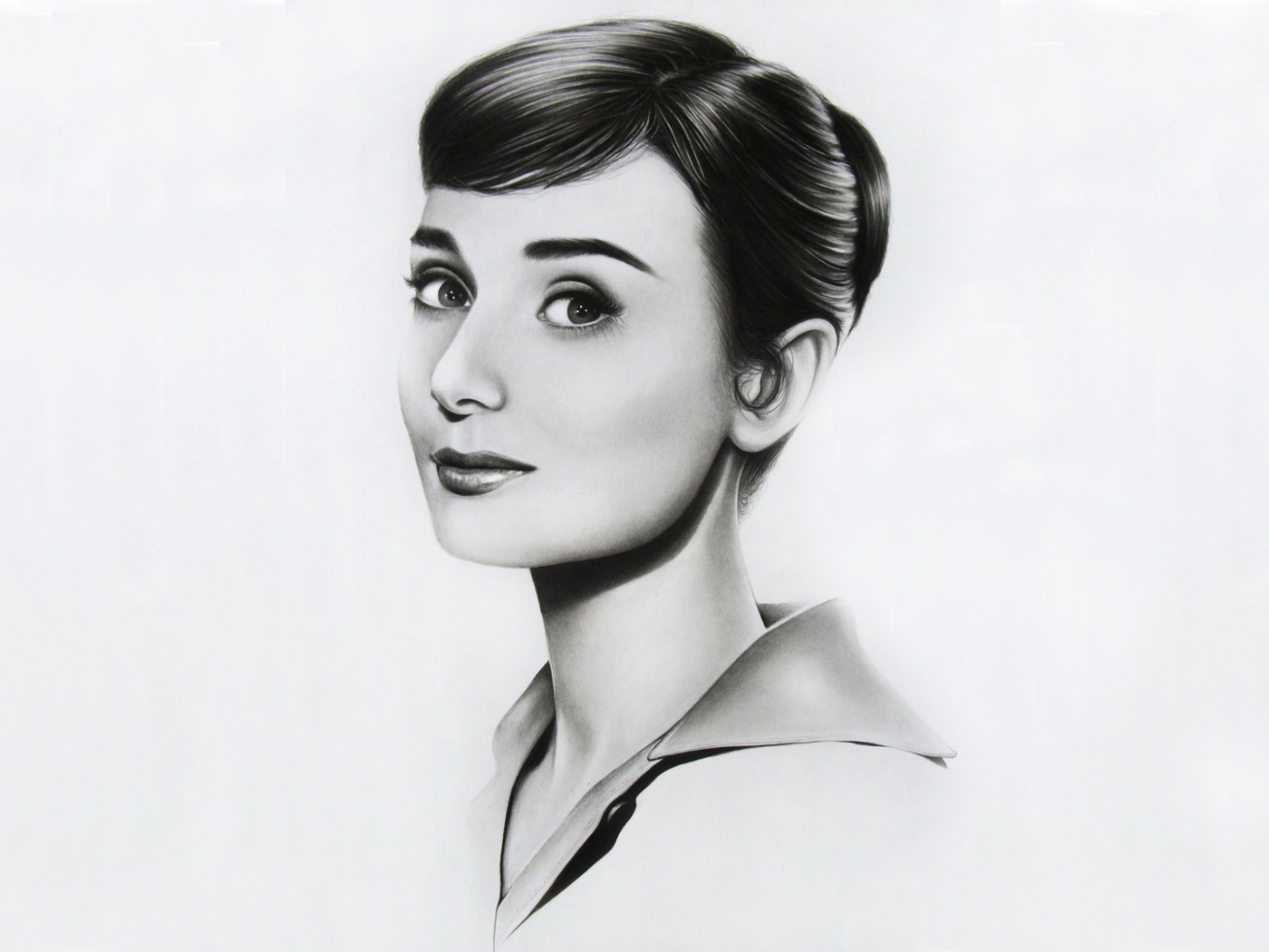 Screenshot №1 pro téma Audrey Hepburn Portrait 1400x1050