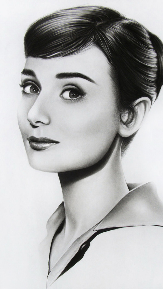 Screenshot №1 pro téma Audrey Hepburn Portrait 640x1136