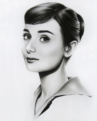 Audrey Hepburn Portrait - Obrázkek zdarma pro iPhone 4S