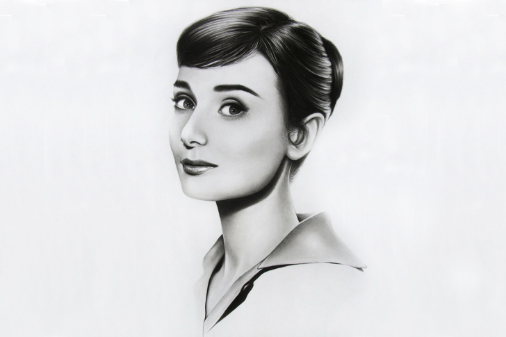 Das Audrey Hepburn Portrait Wallpaper