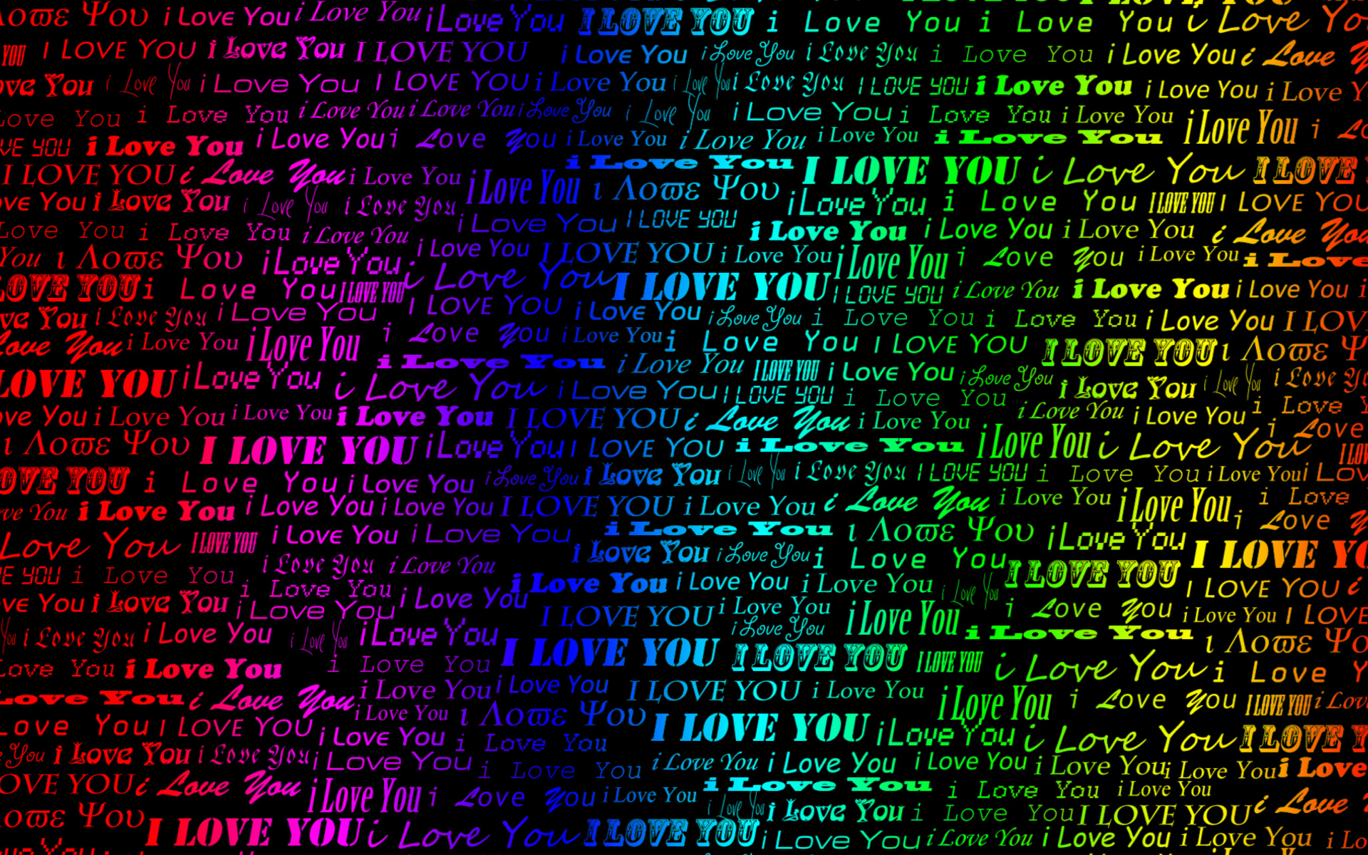 Screenshot №1 pro téma I Love You 1920x1200