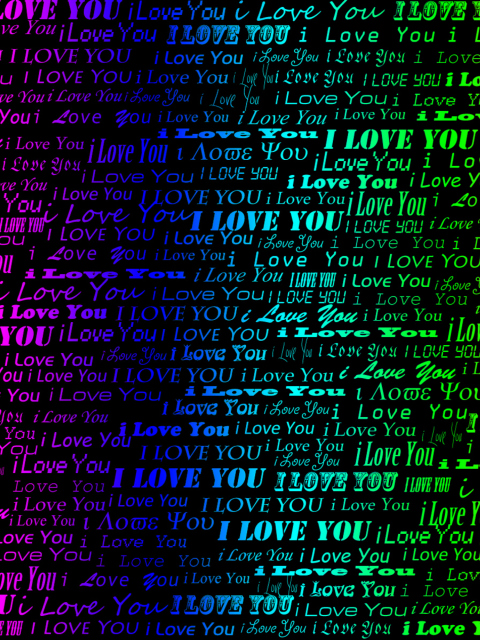 Обои I Love You 480x640