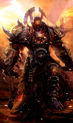 Das Warrior In Armor Wallpaper 240x400