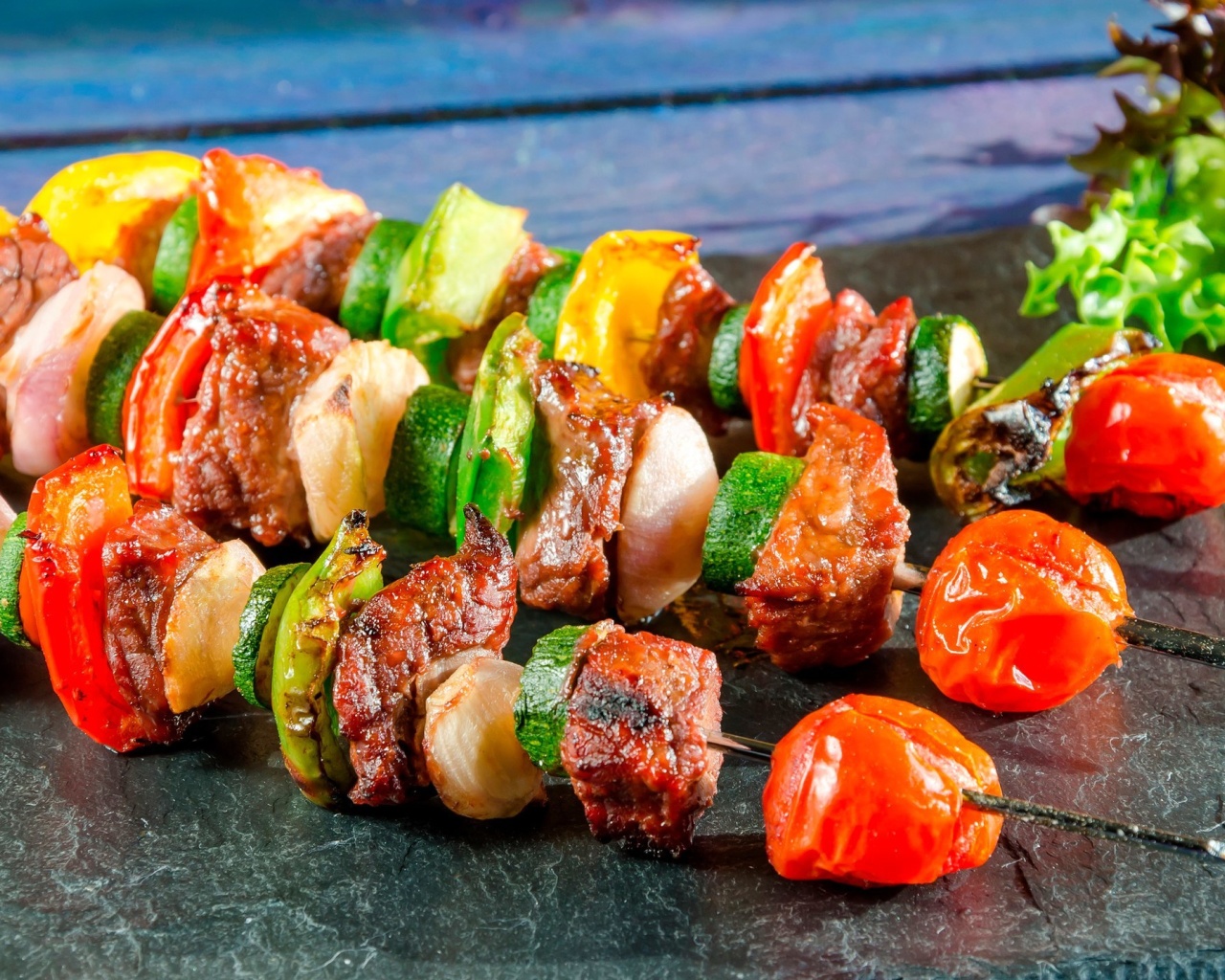 Shish kebab barbecue wallpaper 1280x1024