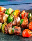 Shish kebab barbecue wallpaper 128x160