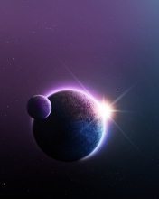 Sfondi Planet, Sun And Satellite 176x220