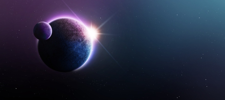 Planet, Sun And Satellite screenshot #1 720x320