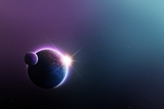 Planet, Sun And Satellite Background for Android, iPhone and iPad