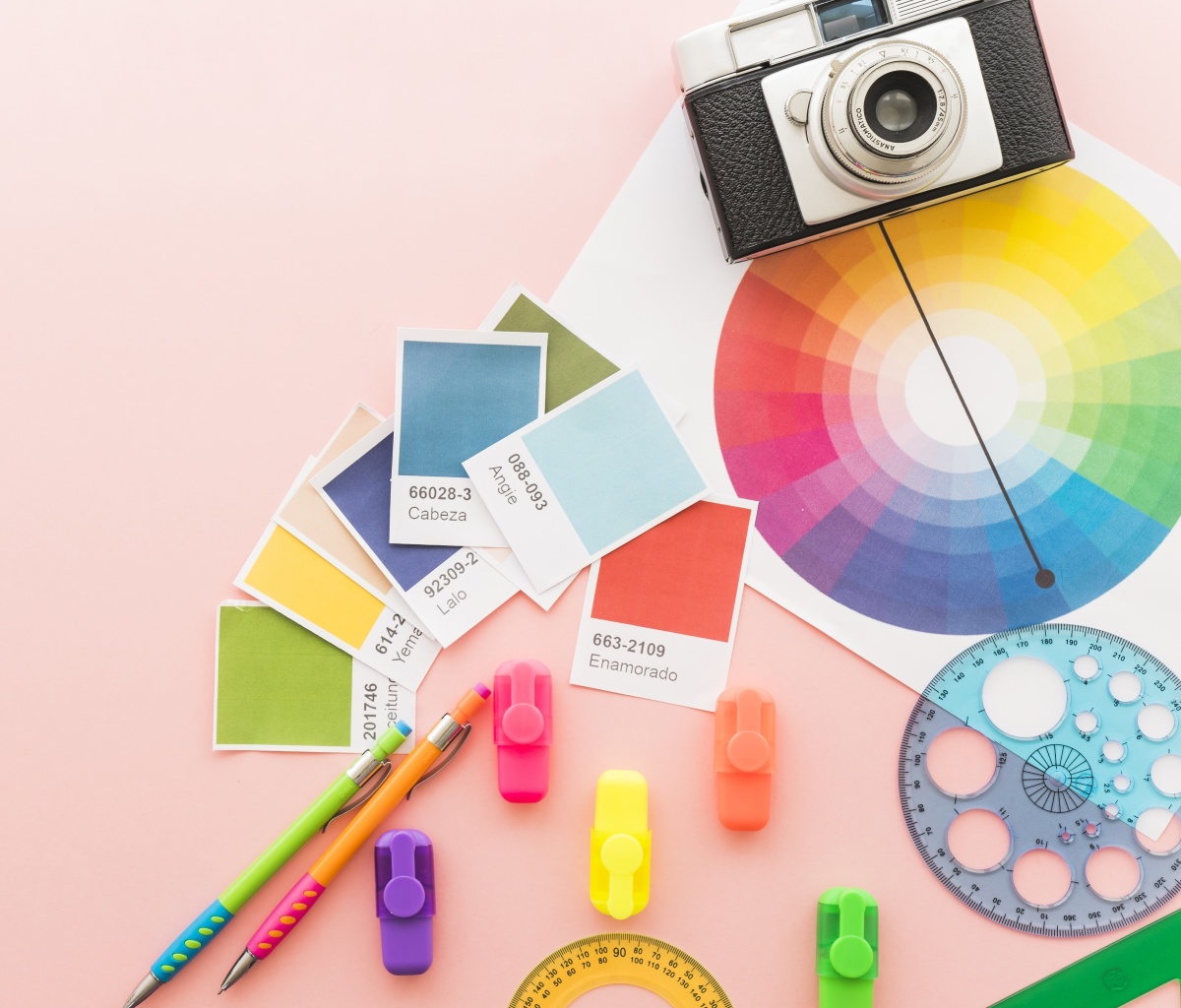 Das Color palette and camera Wallpaper 1200x1024