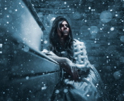 Fondo de pantalla Snow Woman 176x144