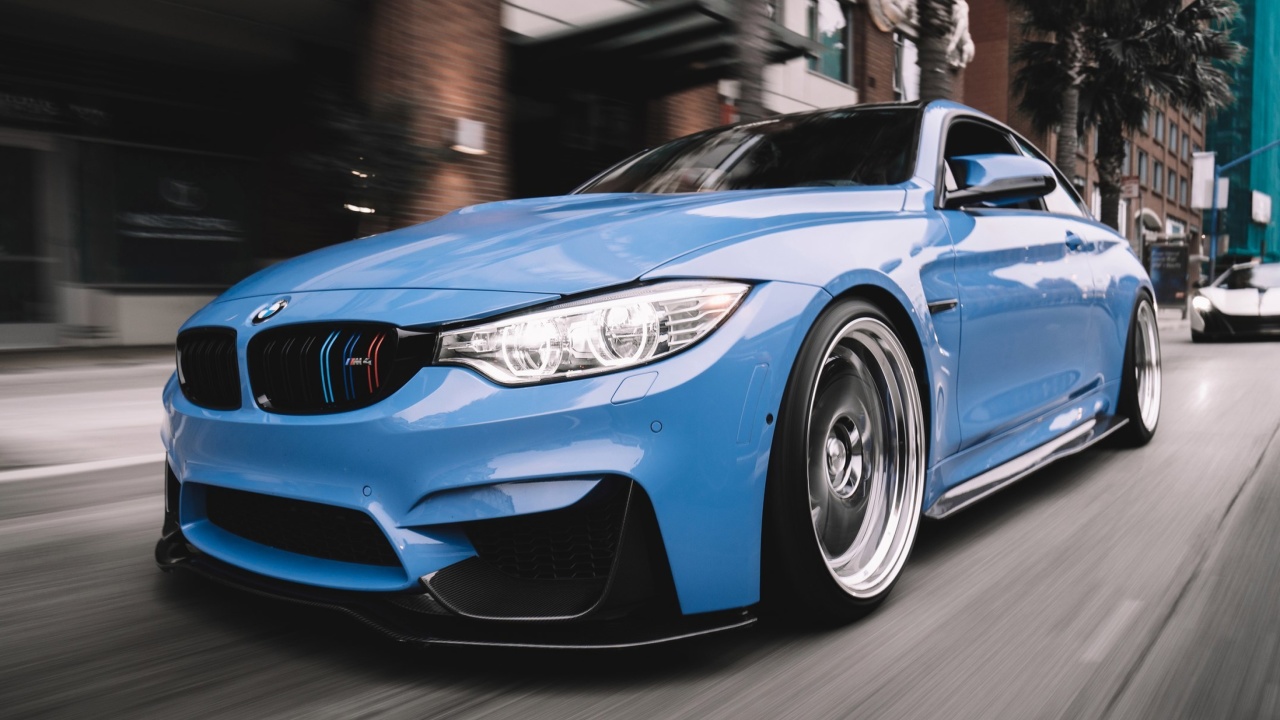 BMW M3 Blue wallpaper 1280x720