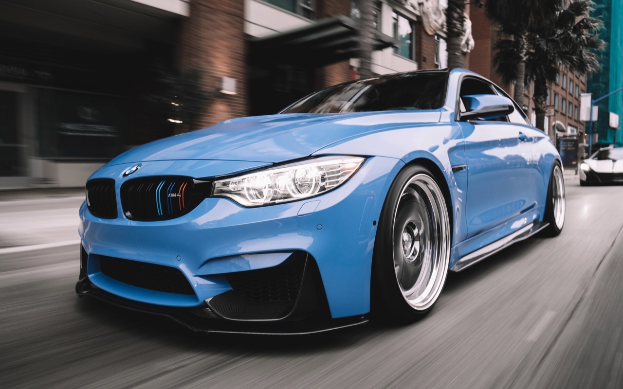 BMW M3 Blue wallpaper 1280x800