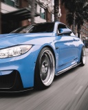 Das BMW M3 Blue Wallpaper 128x160