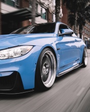 Das BMW M3 Blue Wallpaper 176x220