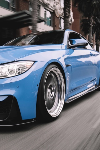 Fondo de pantalla BMW M3 Blue 320x480