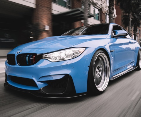 BMW M3 Blue wallpaper 480x400