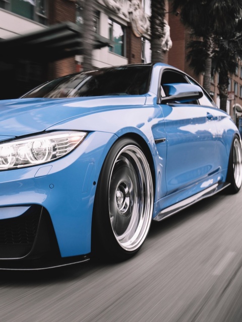 BMW M3 Blue screenshot #1 480x640