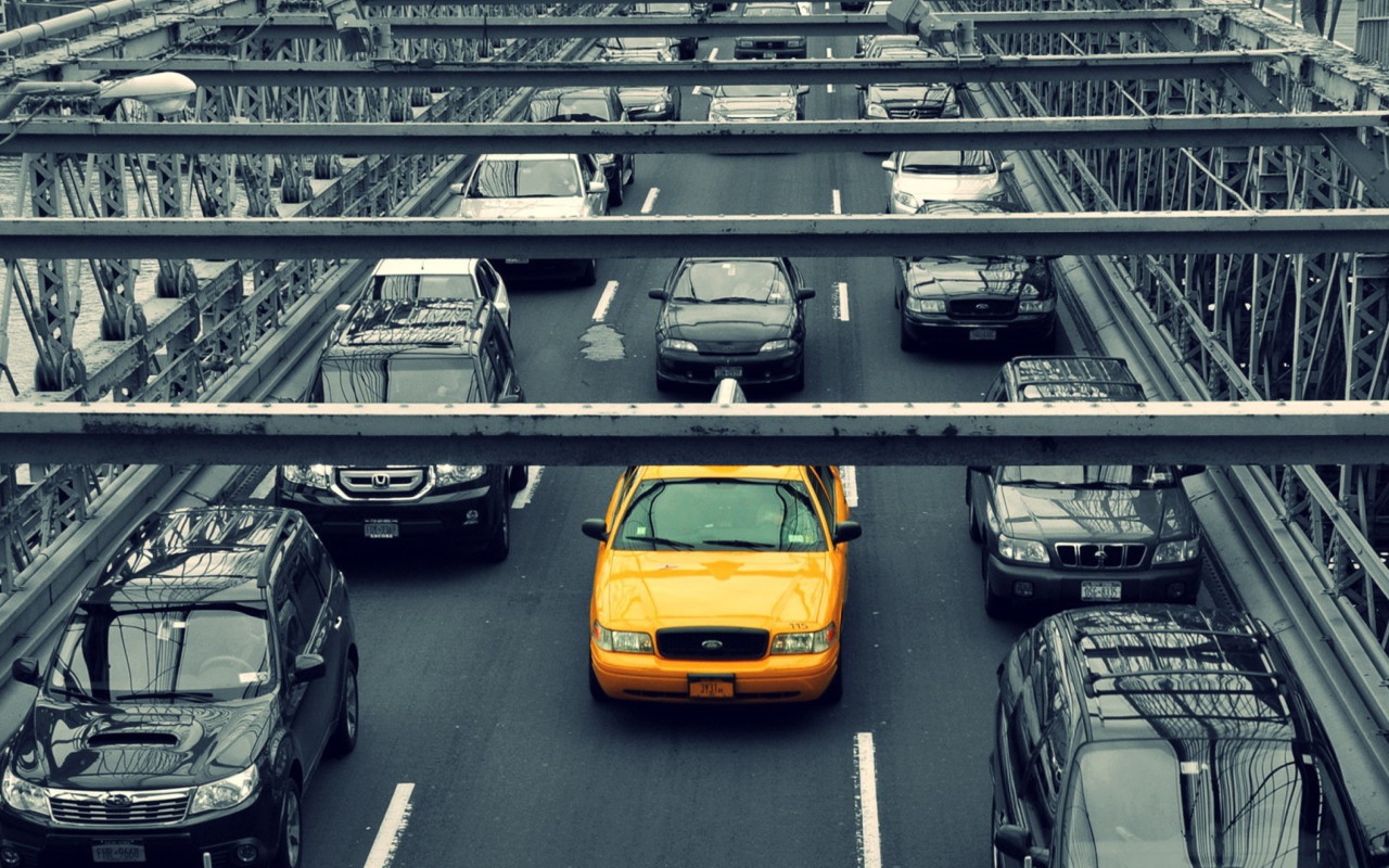 Das New York City Yellow Cab Wallpaper 1280x800