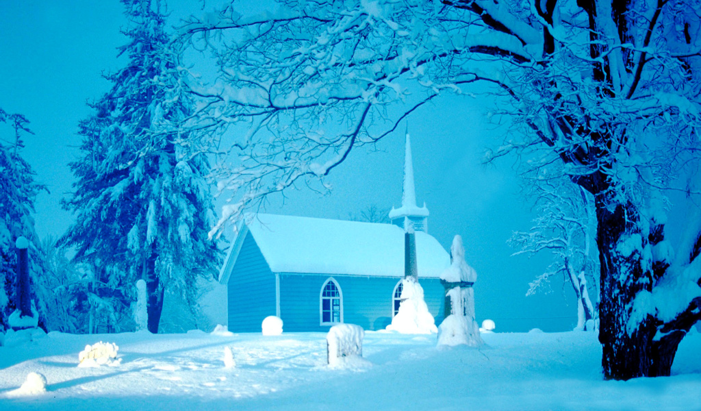 Sfondi Winter Church and Chapel 1024x600