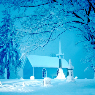Winter Church and Chapel - Obrázkek zdarma pro 1024x1024