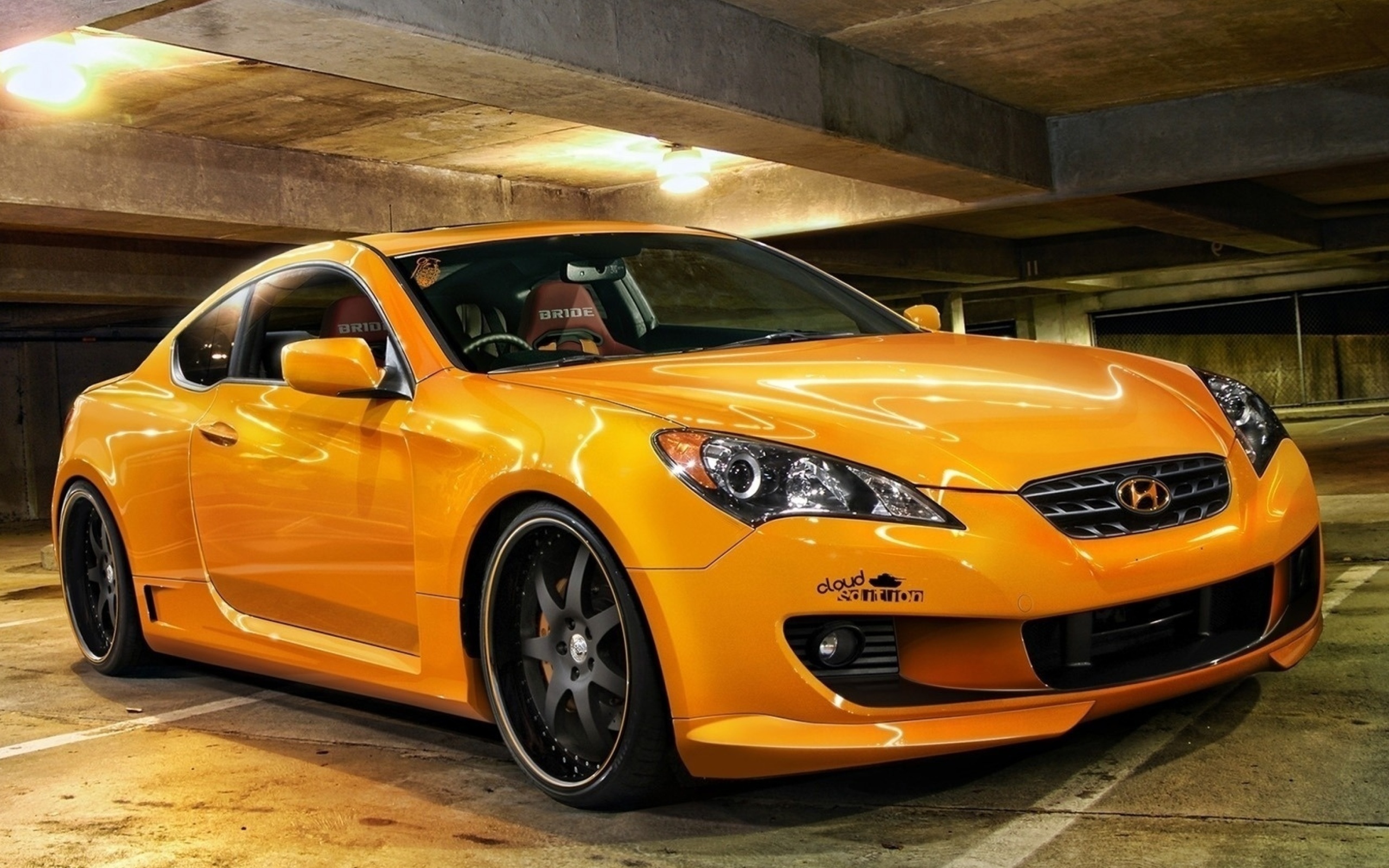 Das Hyundai Genesis Orange Wallpaper 2560x1600