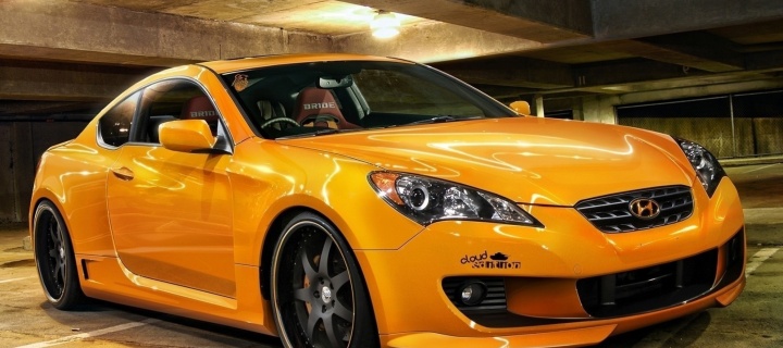 Sfondi Hyundai Genesis Orange 720x320