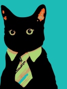 Fondo de pantalla Cat Boss 132x176