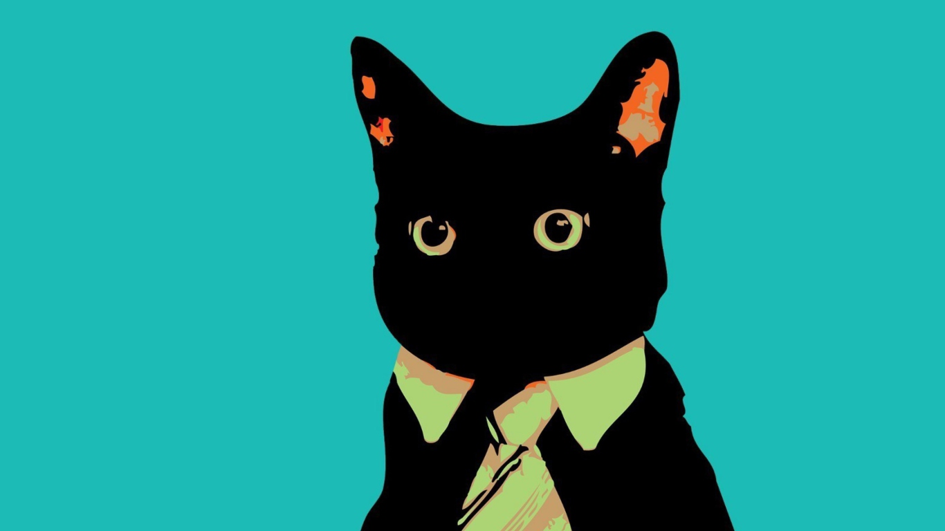 Fondo de pantalla Cat Boss 1366x768