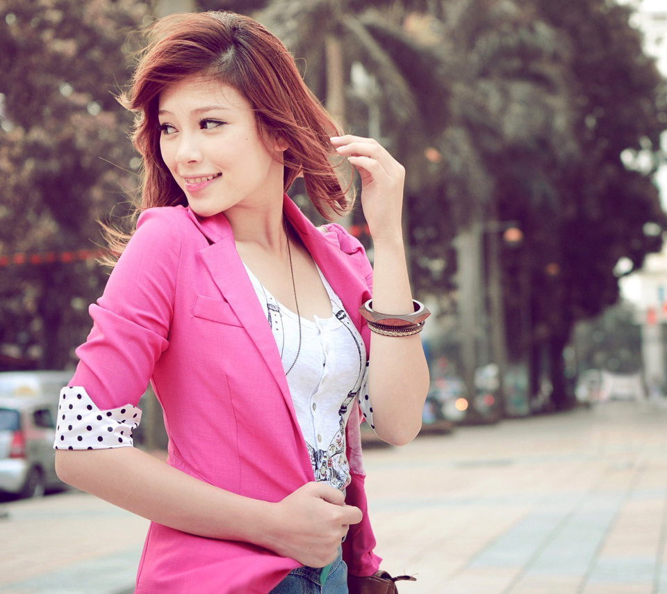 Asian Redhead Girl wallpaper 960x854