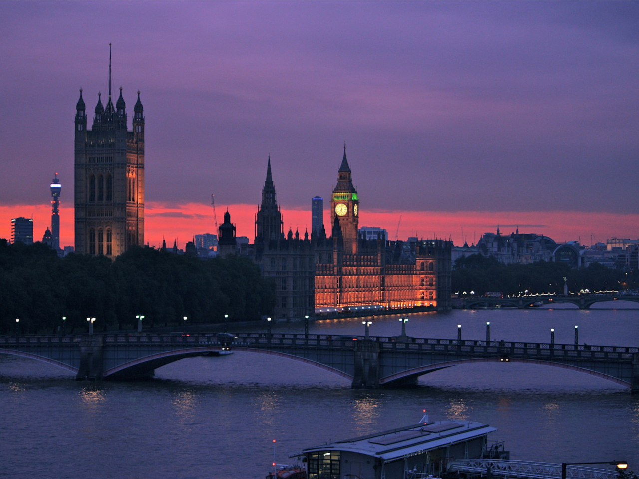 Das London At Night Wallpaper 1280x960