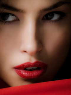 Das Red Lips Wallpaper 240x320